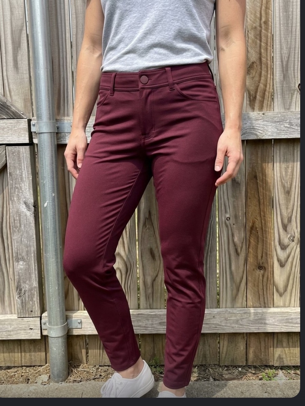 👗Seven7  Maroon Stretch Chinos